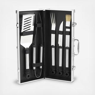 BBQ 5-Piece Grill Tool Set & Case