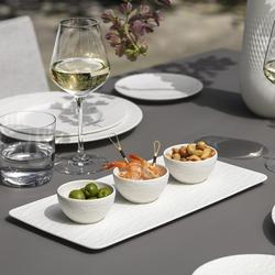 Villeroy & Boch, Manufacture Rock 4-Piece Dip Bowl & Tray Set | Zola