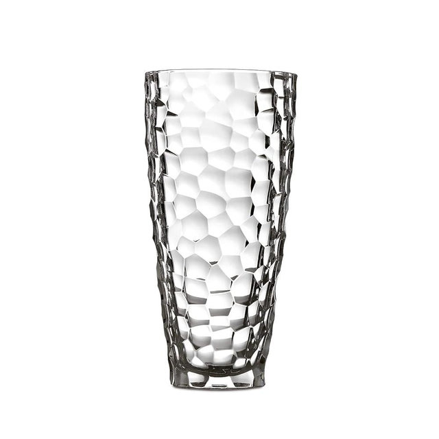 Vera Wang by Wedgwood Sequin vase, 9", clear