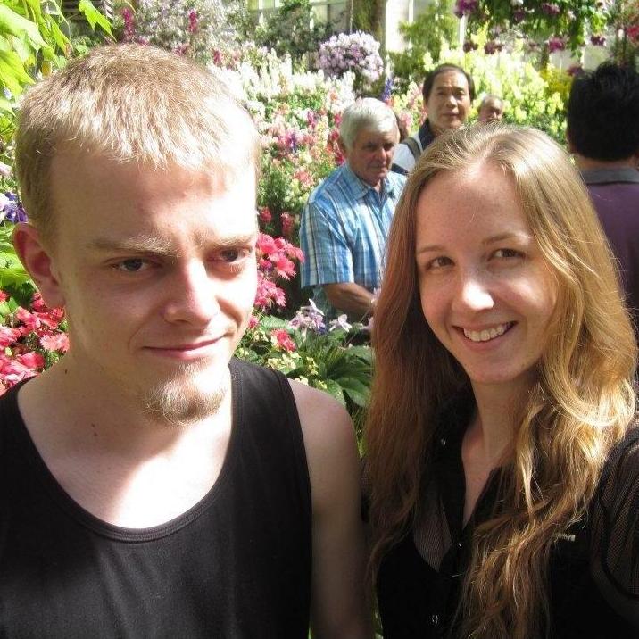 Me annoying Ben with a selfie at the winter gardens during a friend's leaving picnic.