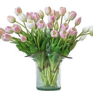 40pcs Artificial Tulips - COLOR PACK "B Peach Pink Suit"