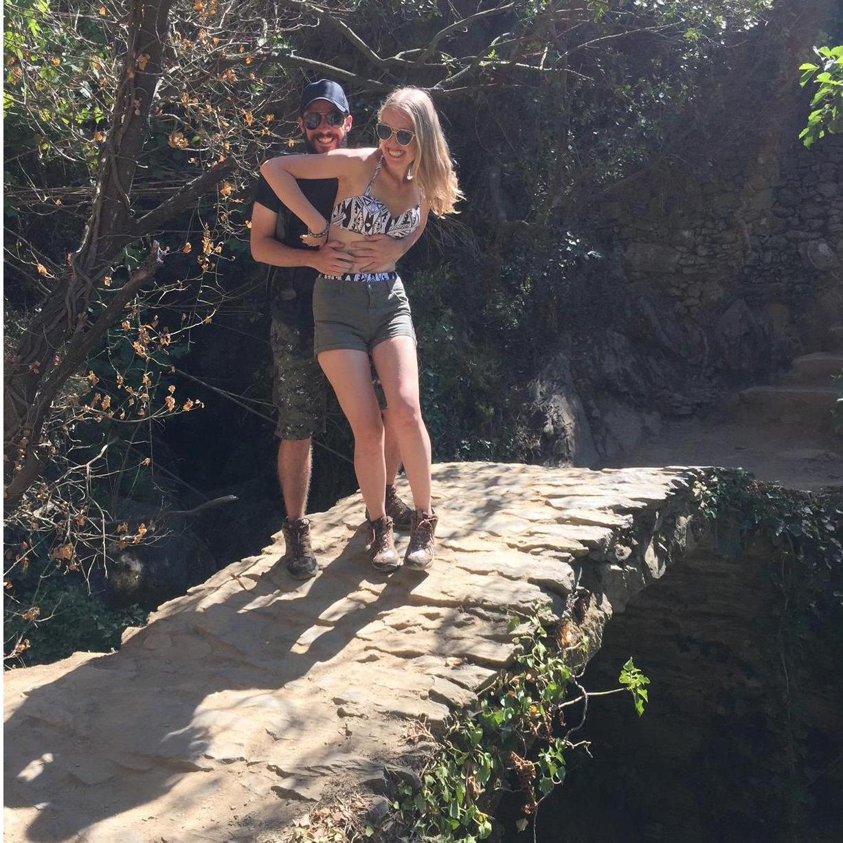 Having fun on a Cinque Terre hike!