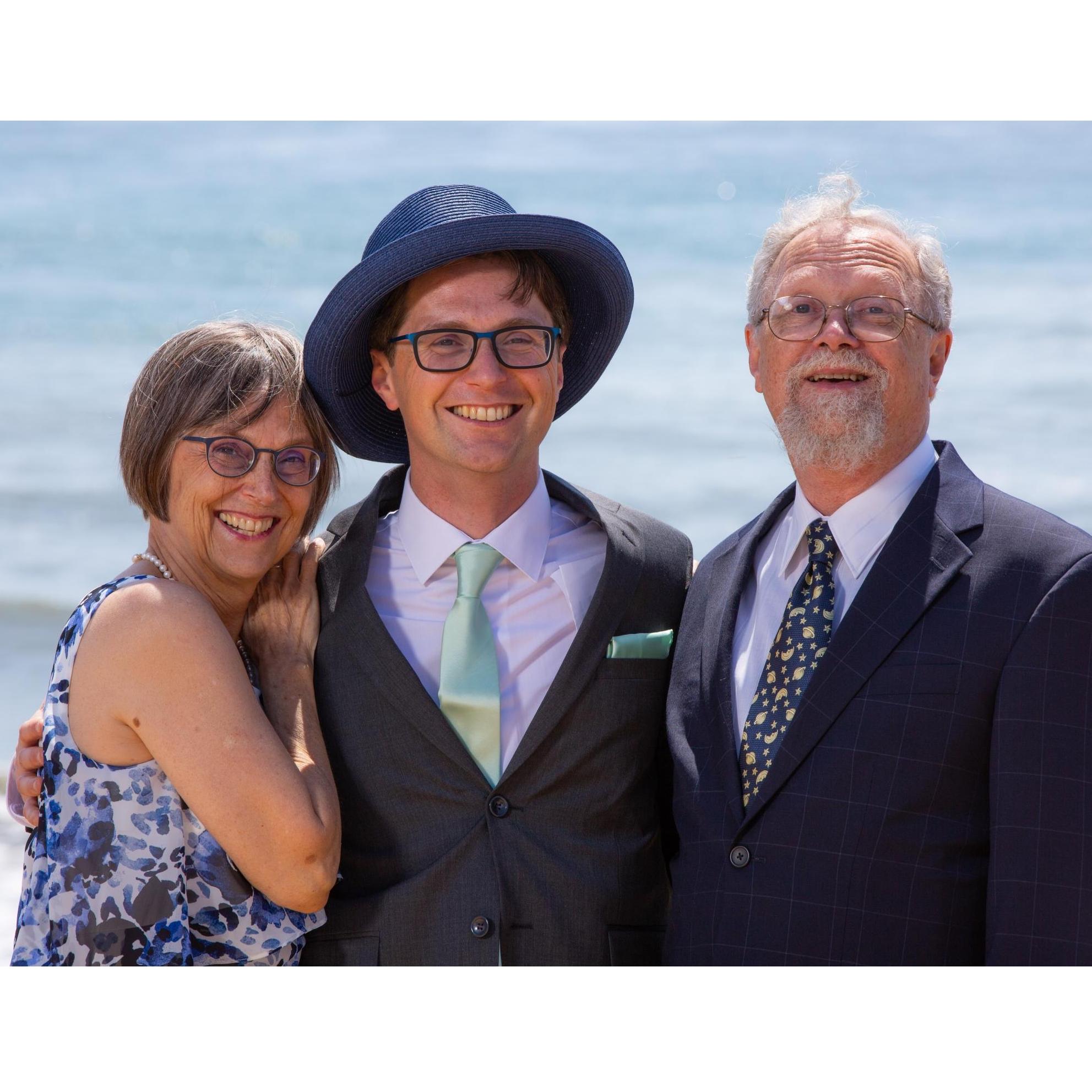Andy and his folks.