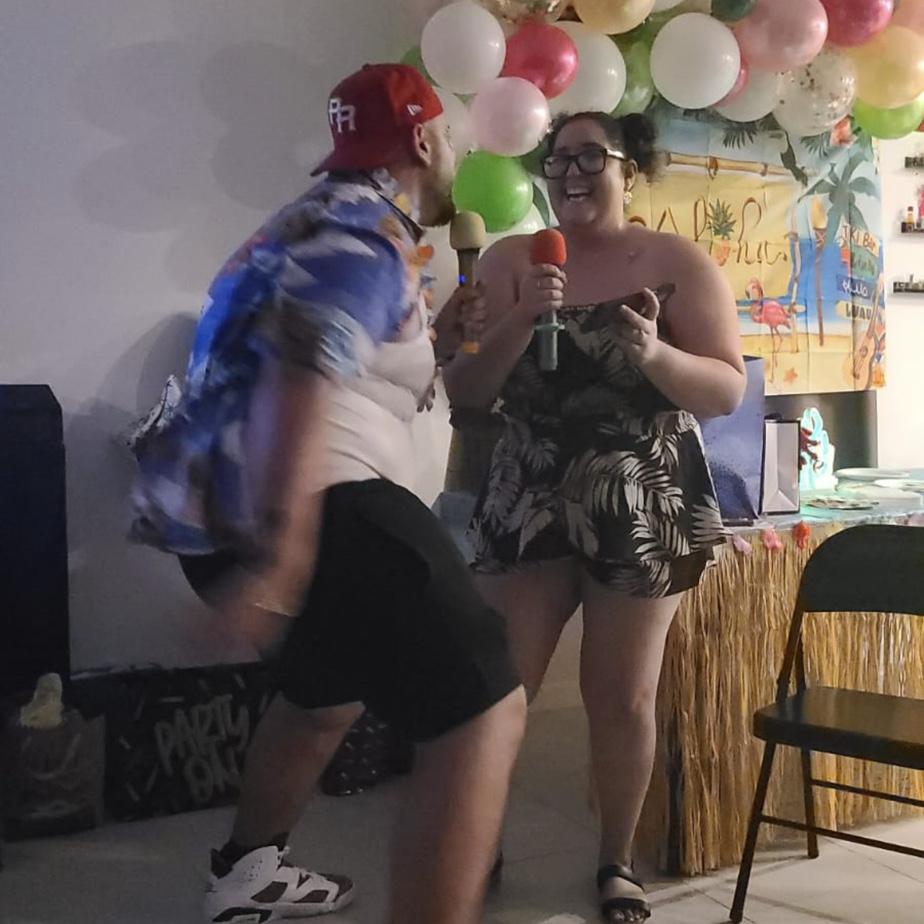 Our birthday where Yancey danced and sang for me