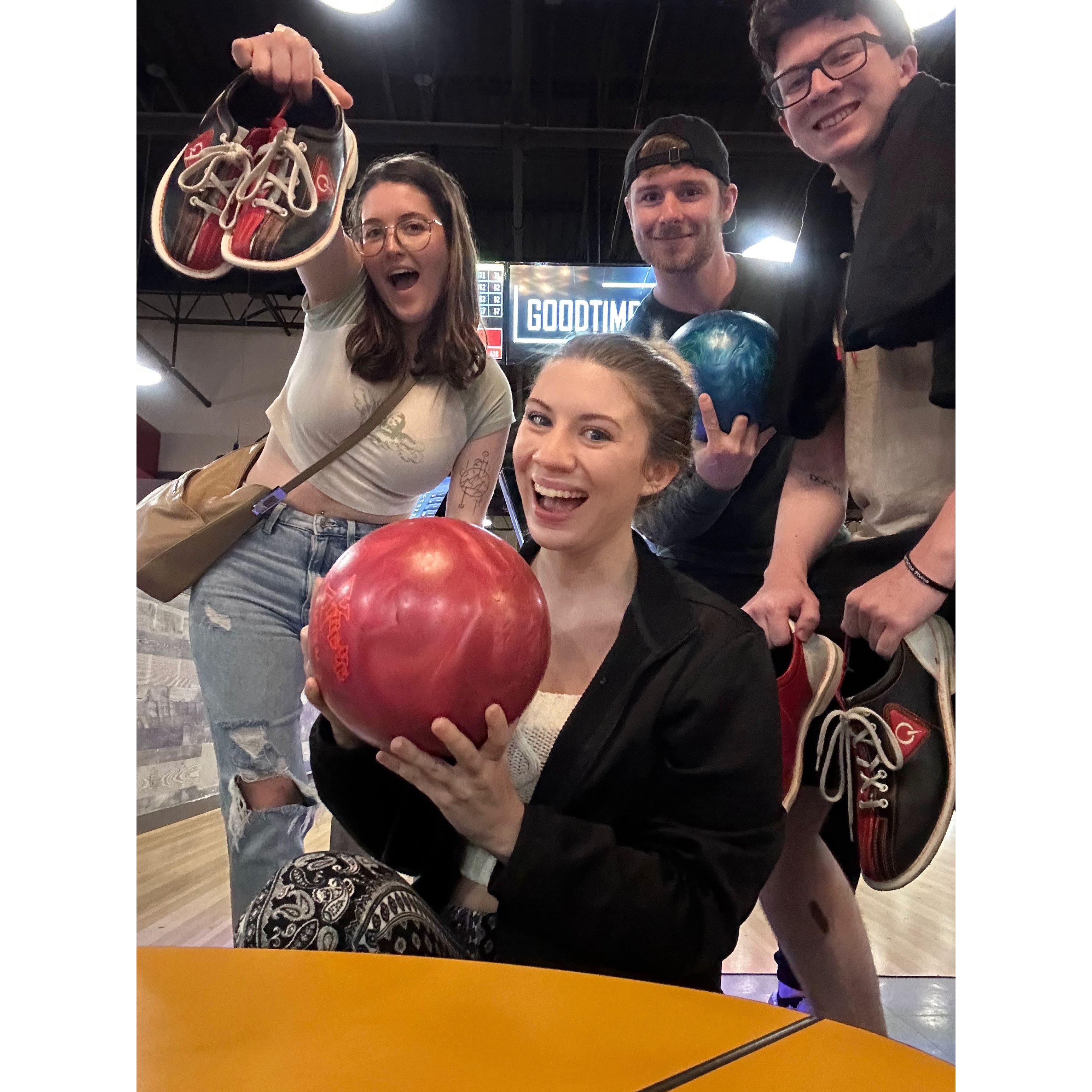 Bowling with friends and family
