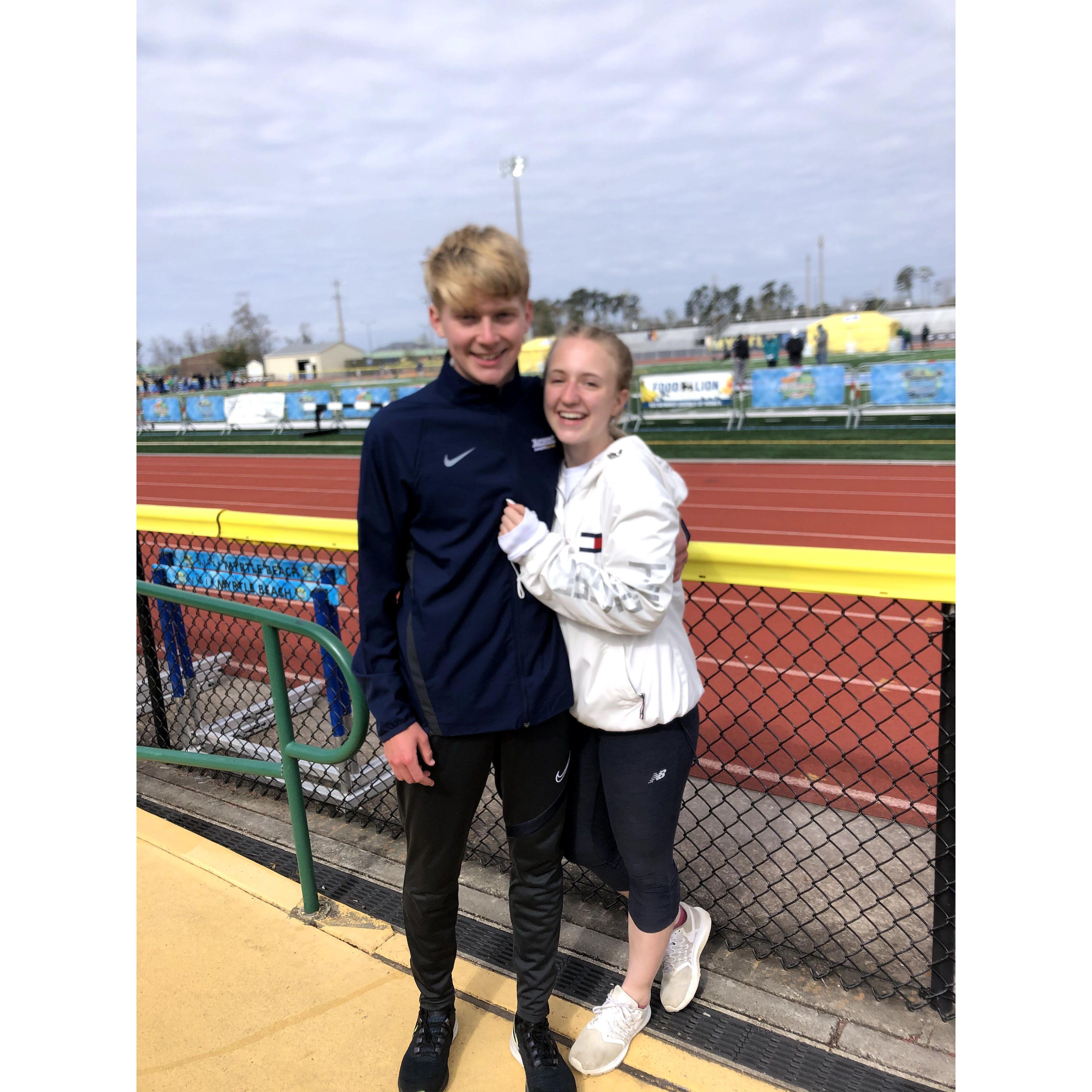 Hailey tried to make as many of Jordan's races as she could