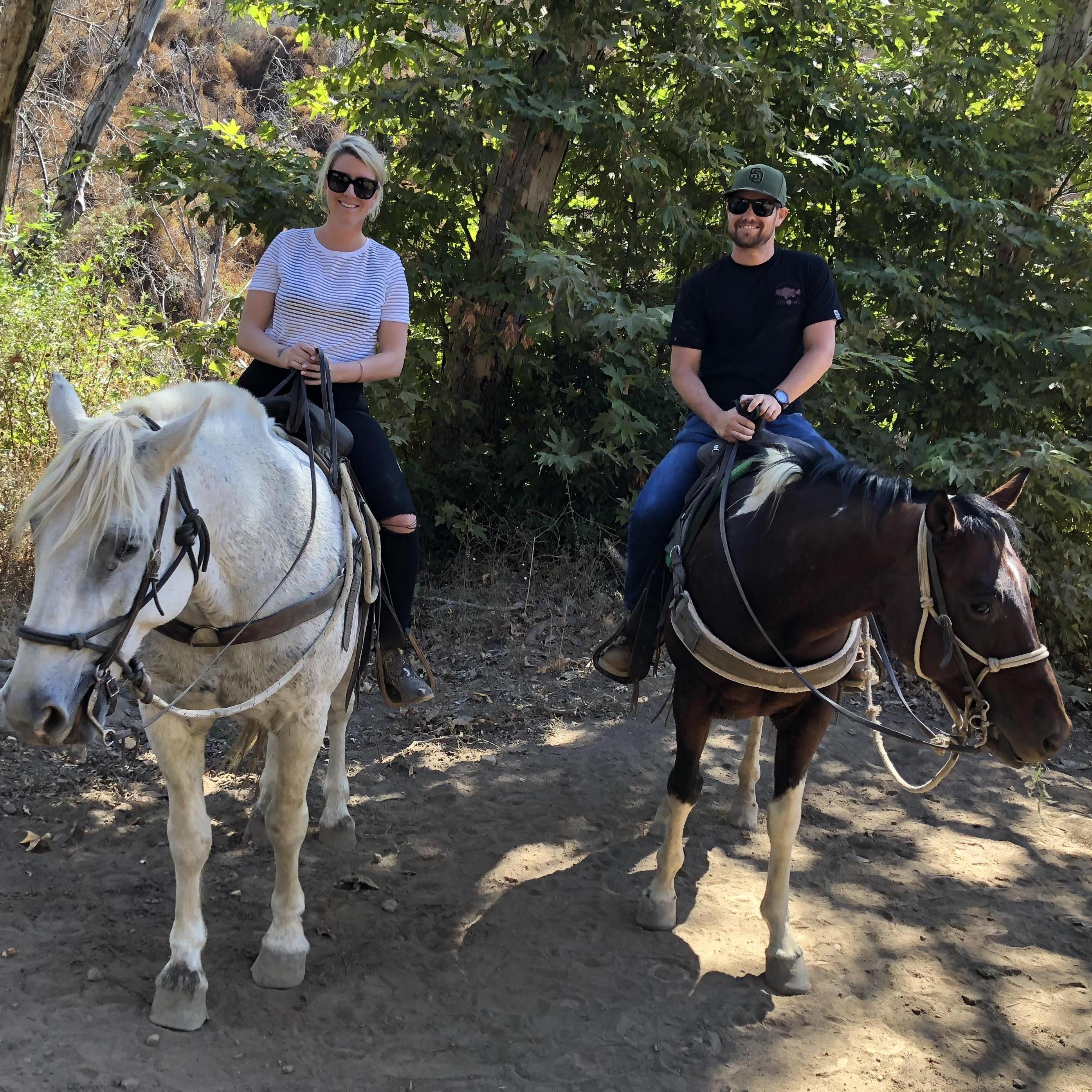 Trail riding at Circle Bar B Ranch!