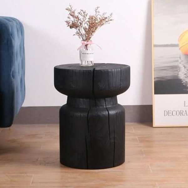 Black Wood Stool - D