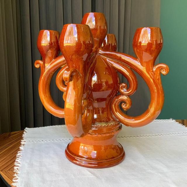 Original 5-Candle Ceramic Candelabra Candle Holder