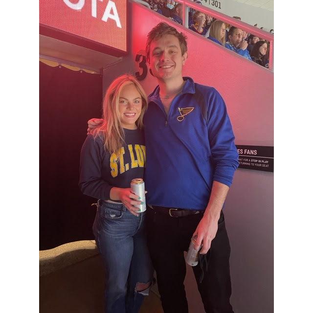 Cheering on St. Louis Blues hockey