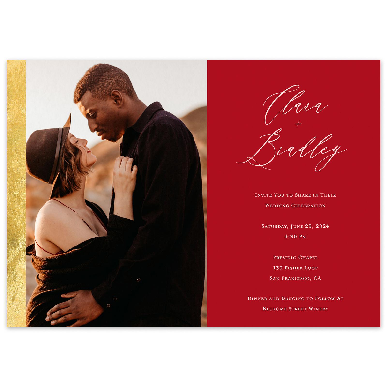 Zola Wedding Invitations - Arenika Landscape Foil