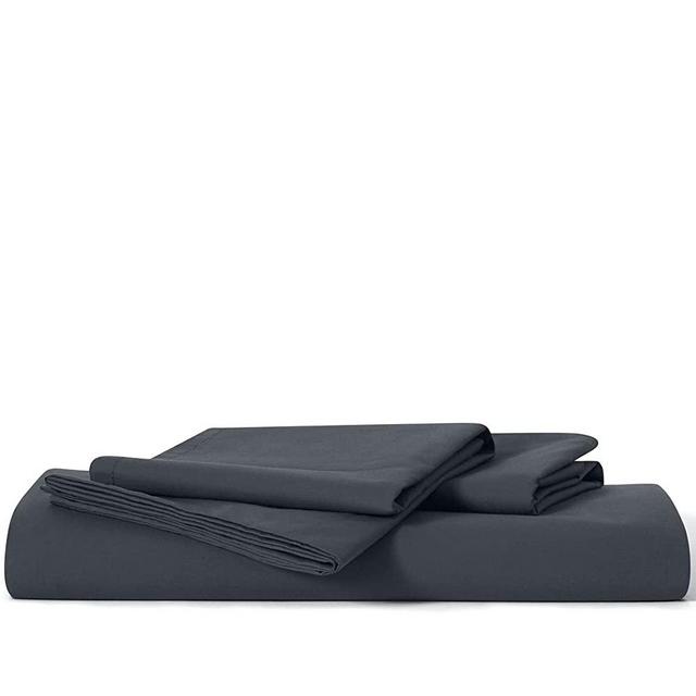 Brooklinen Luxe Starter Sheet Set for King Size Bed, Graphite - 3 Piece Set (1 Fitted Sheet + 2 Pillowcases)