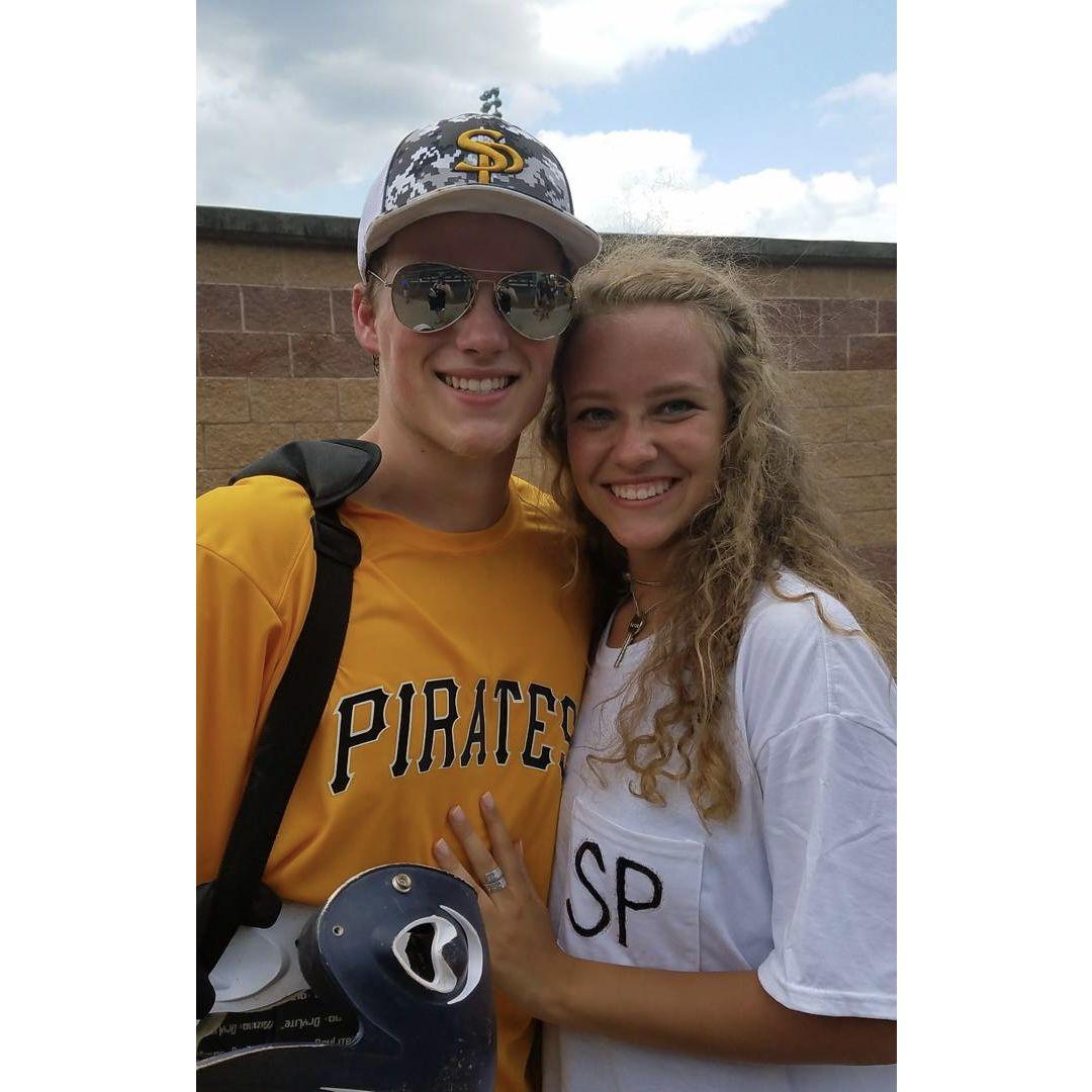 Spent our first summer together at his travel ball games!