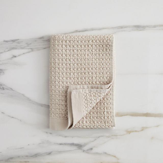 Organic Plush Waffle Towel, Oatmeal , Bath Towel