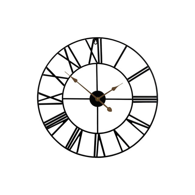 Sorbus 24" Oversized Black Metal Decorative Analog Round Wall Clock - Beautifully decorate any wall space in the household
