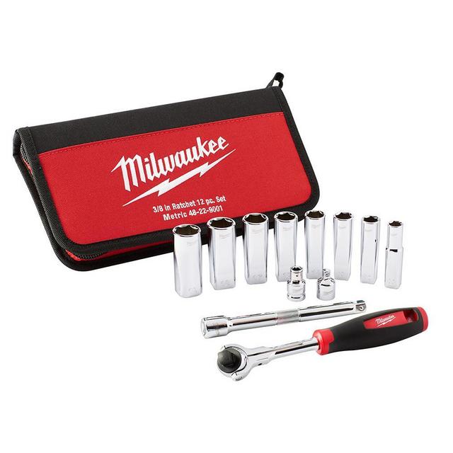 3/8 in. Drive Metric Socket Set (12-Piece)