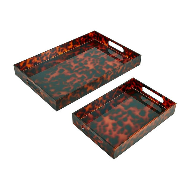Mud Pie Tortoise Acrylic Tray; small 8" x 12" | large 12" x 18"