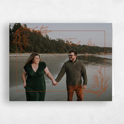 Dark Rust, Orange Wedding Thank You - Bellevue Photo