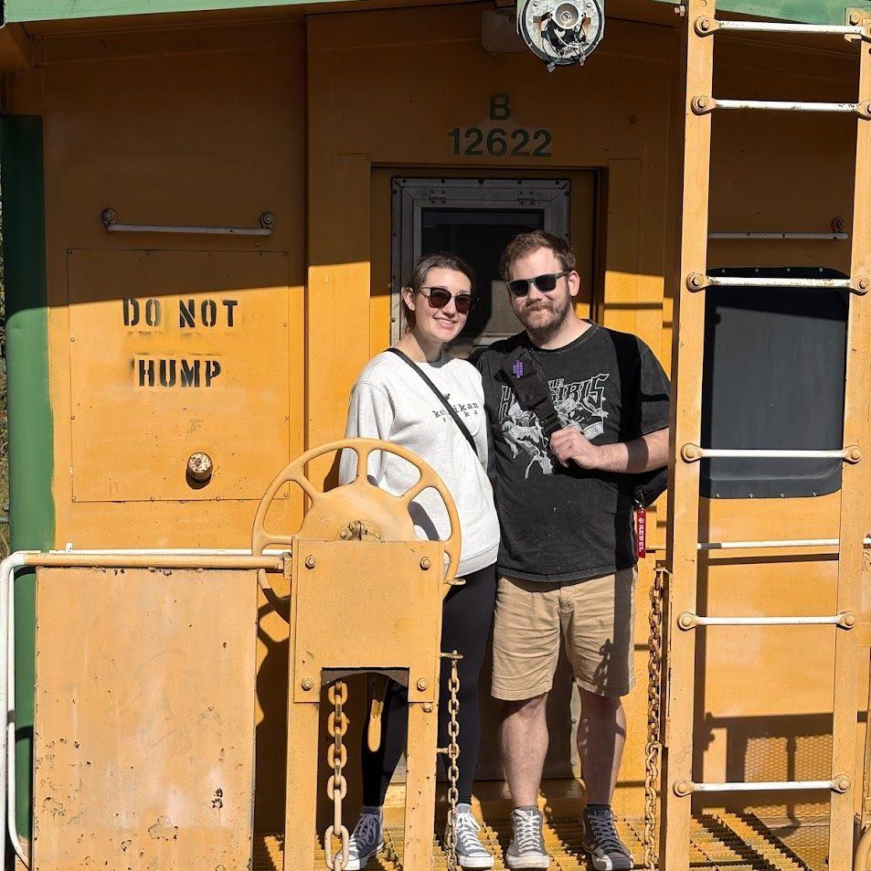 In Oklahoma City, we rode the Joy Rails and took a picture on this old train.