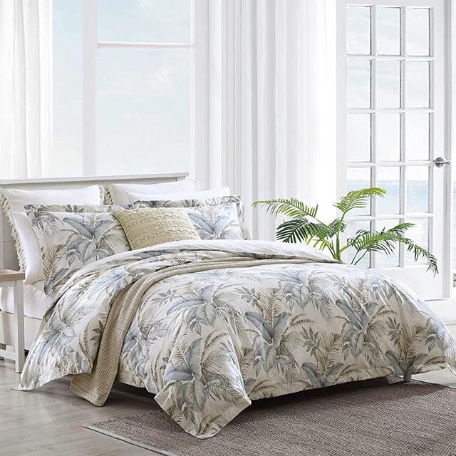 Tommy Bahama - King Comforter Set, Reversible Cotton Bedding with Matching Shams, All Season Home Decor (Bakers Bluff Blue, King)