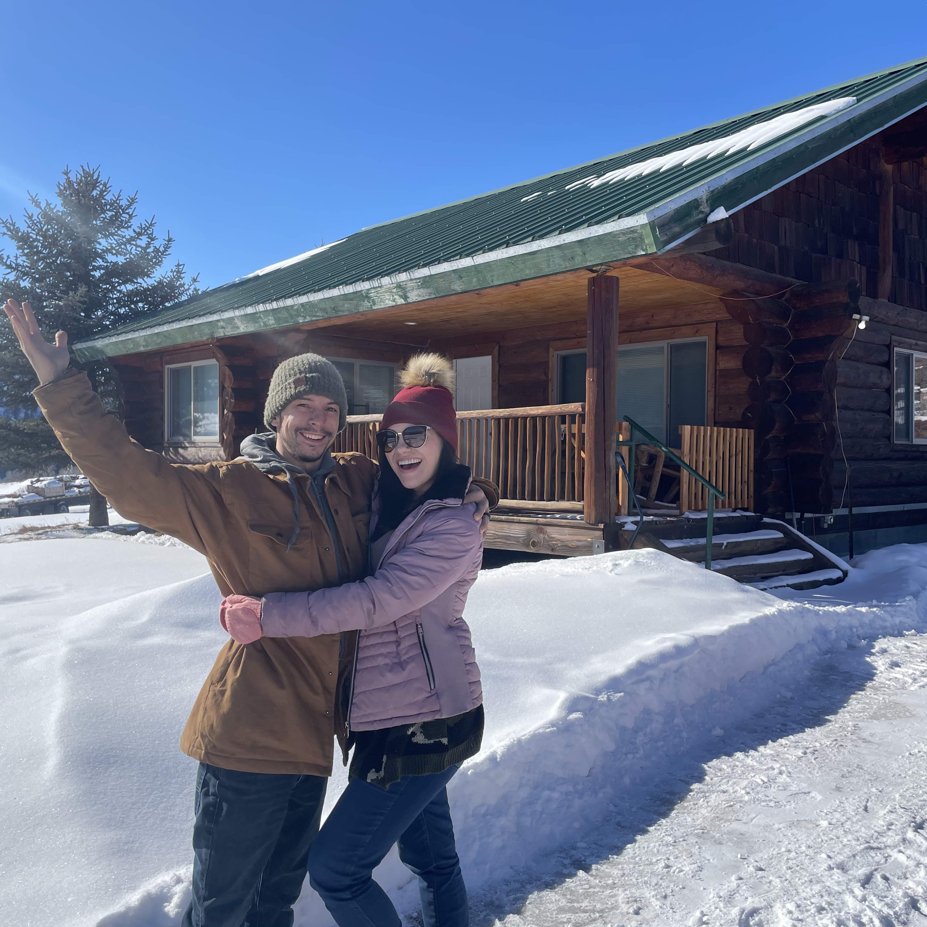 The day we moved into our cabin!