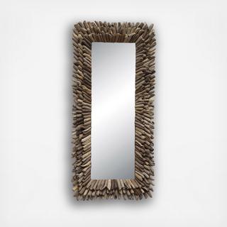 Big Driftwood Framed Wall Mirror
