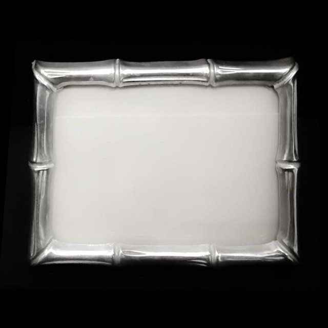 Small Tiffany Silver Bamboo Motif Picture Frame