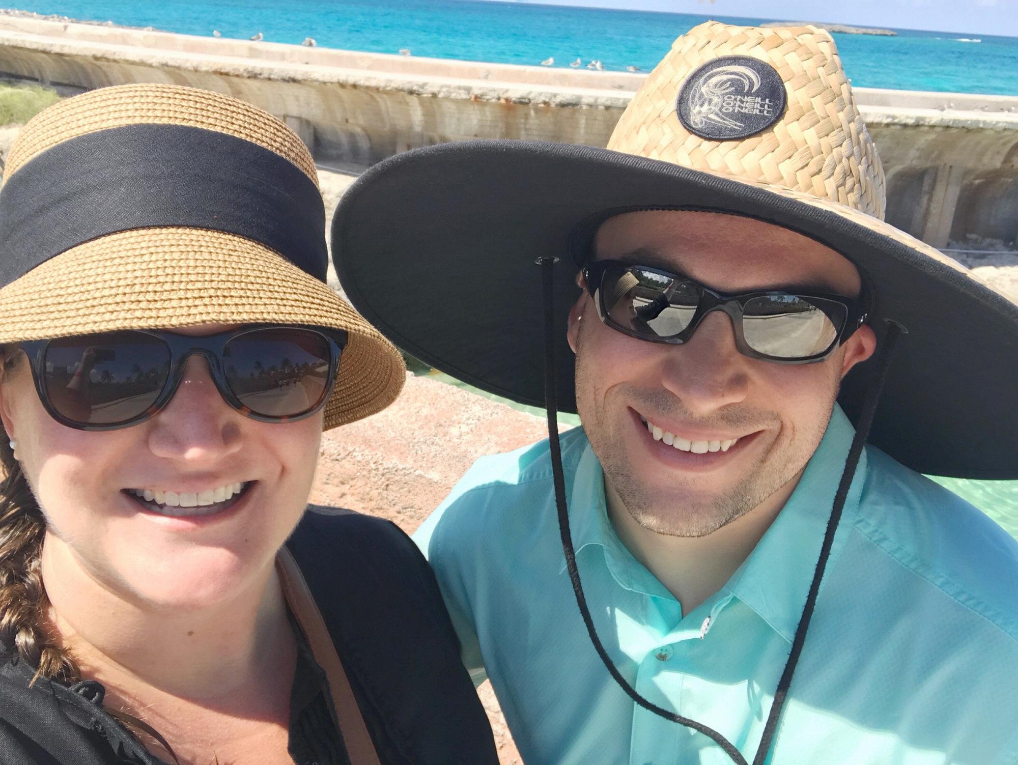 Doing touristy things at the Atlantis Resort in the Bahamas.