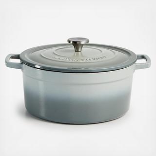 Martha Stewart Collection - 6 qt. Enameled Cast Iron Round Dutch Oven