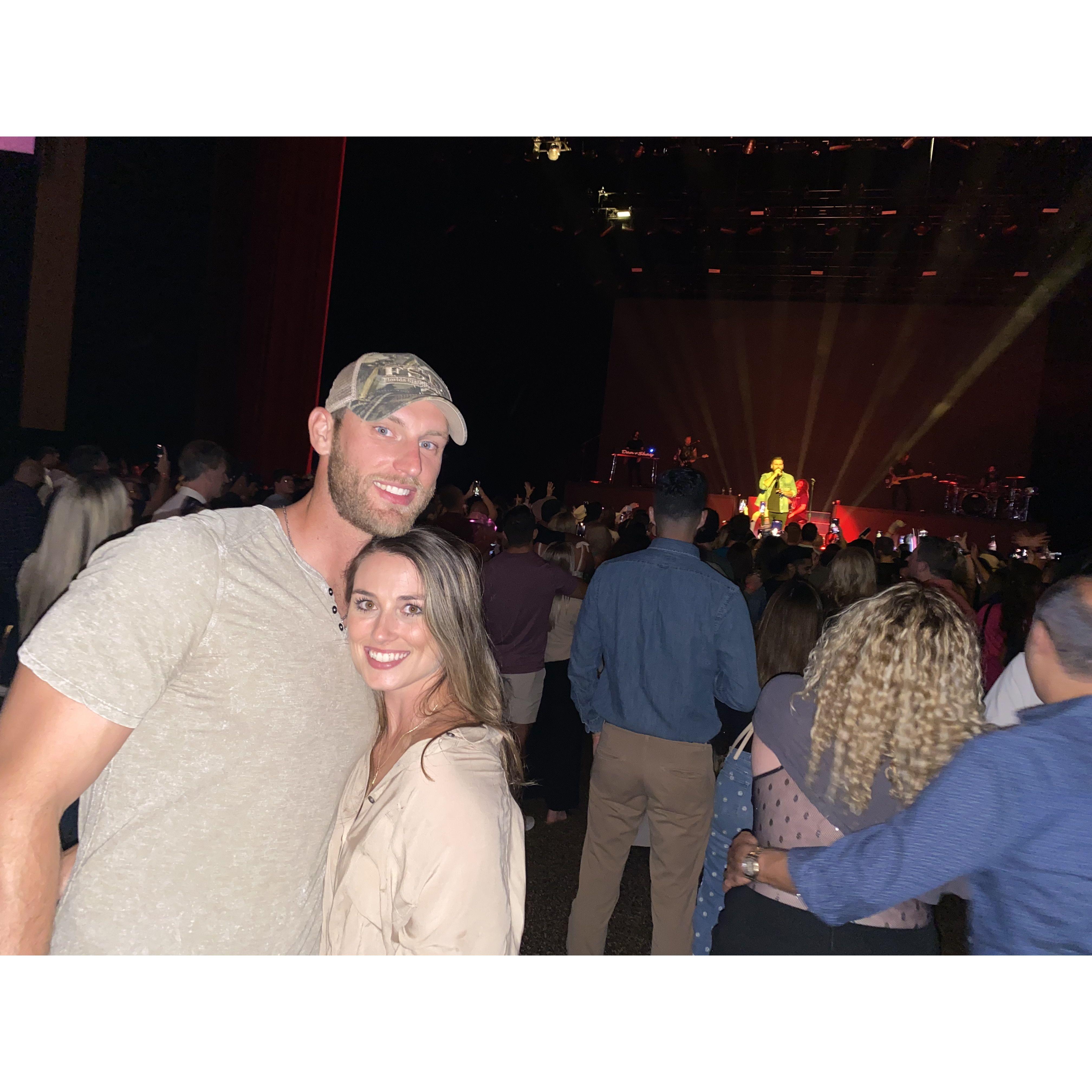 Our first concert together to see Dan & Shay!!