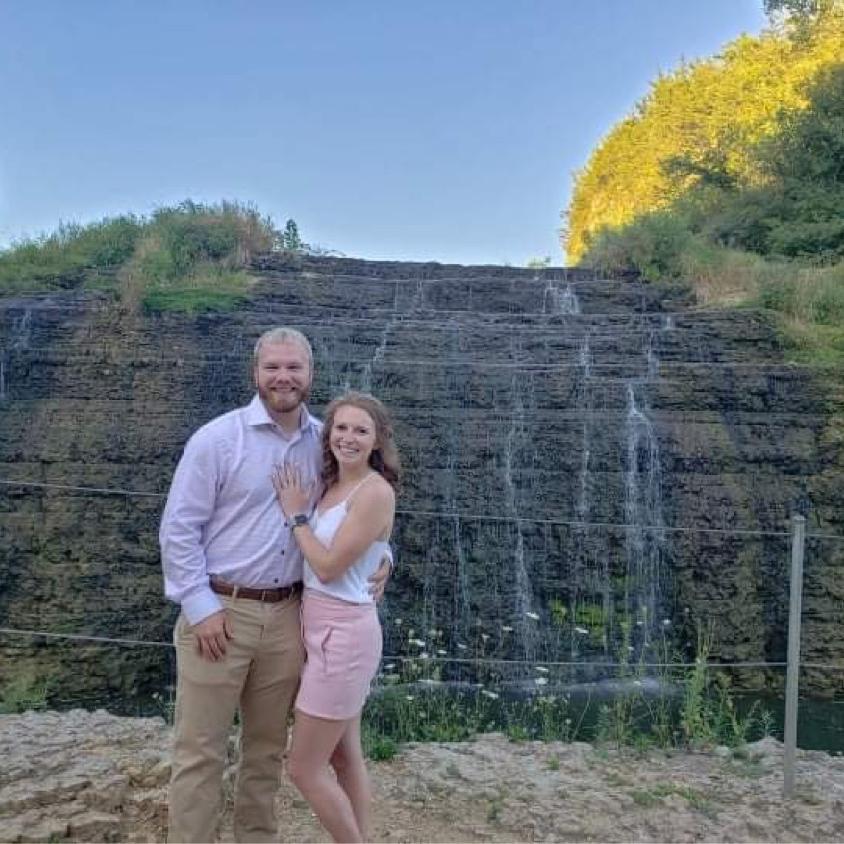 Where he proposed, a waterfall in Galena. BEAUTIFUL!
