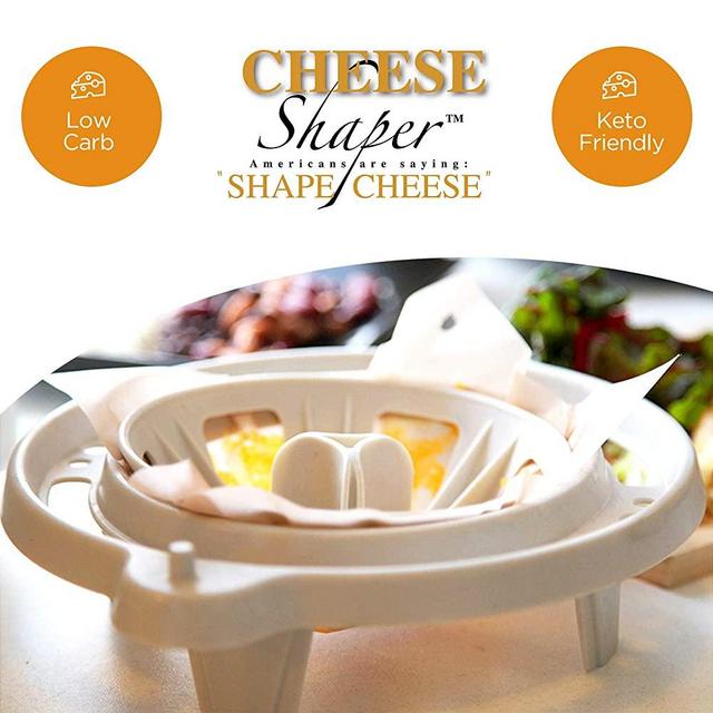Cheese Shaper Taco Maker, Make Cheese Crisps, Bowls, Keto Taco Shells & Snacks In The Microwave. Gluten Free, Low Carb, Keto- Kit Includes Base, Bowl Form, Taco Stand, 3 Re-Usable Sheets