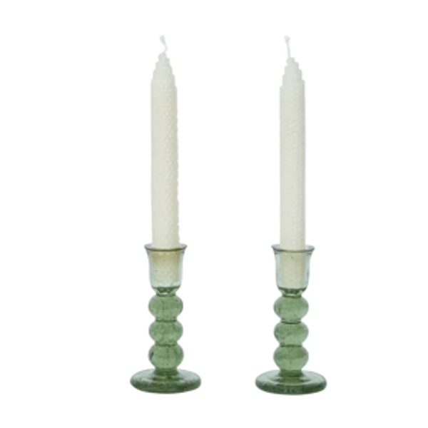 Provence 5" Candlestick Set of 2 - Basil