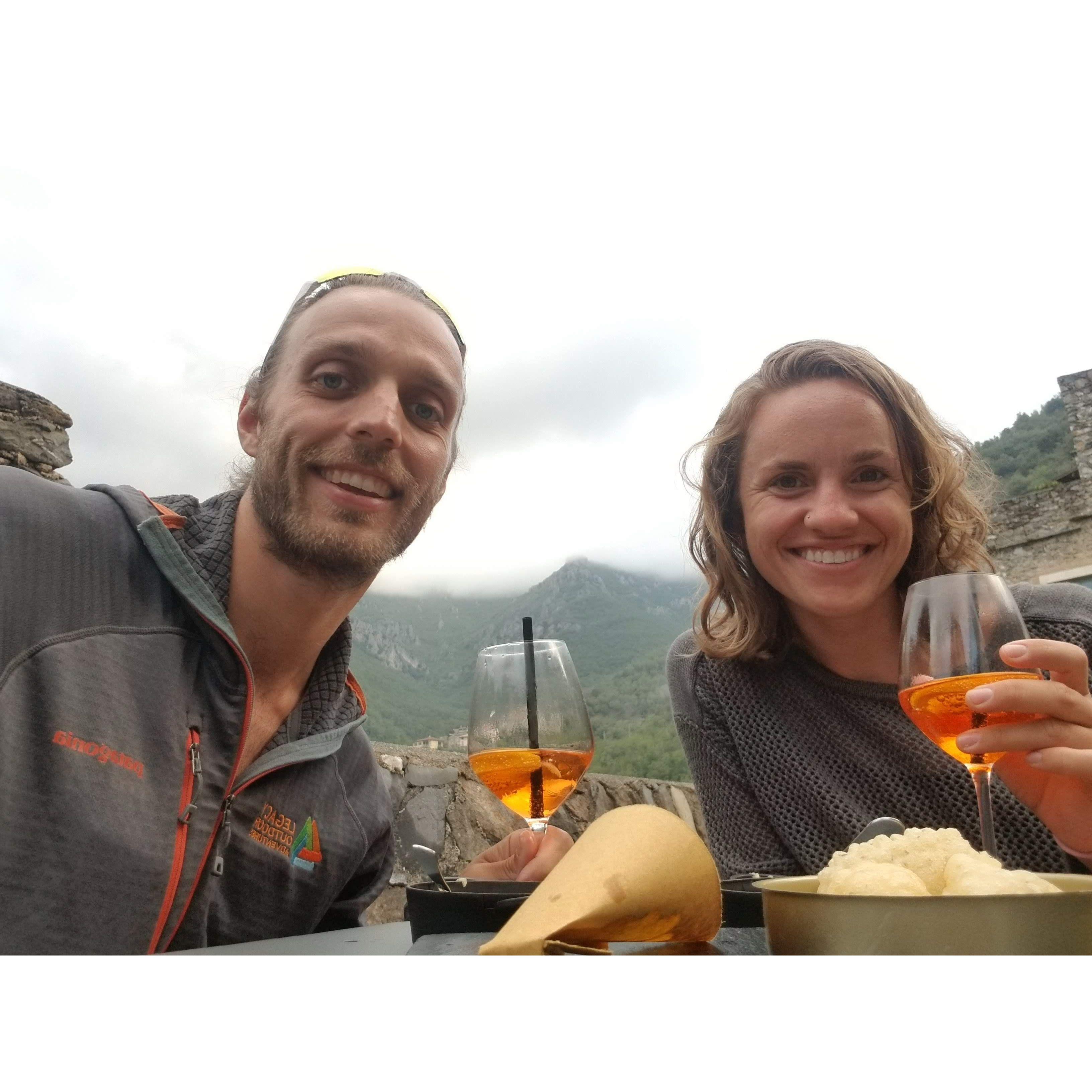 Aperitivo in Val Pennavare in Italy