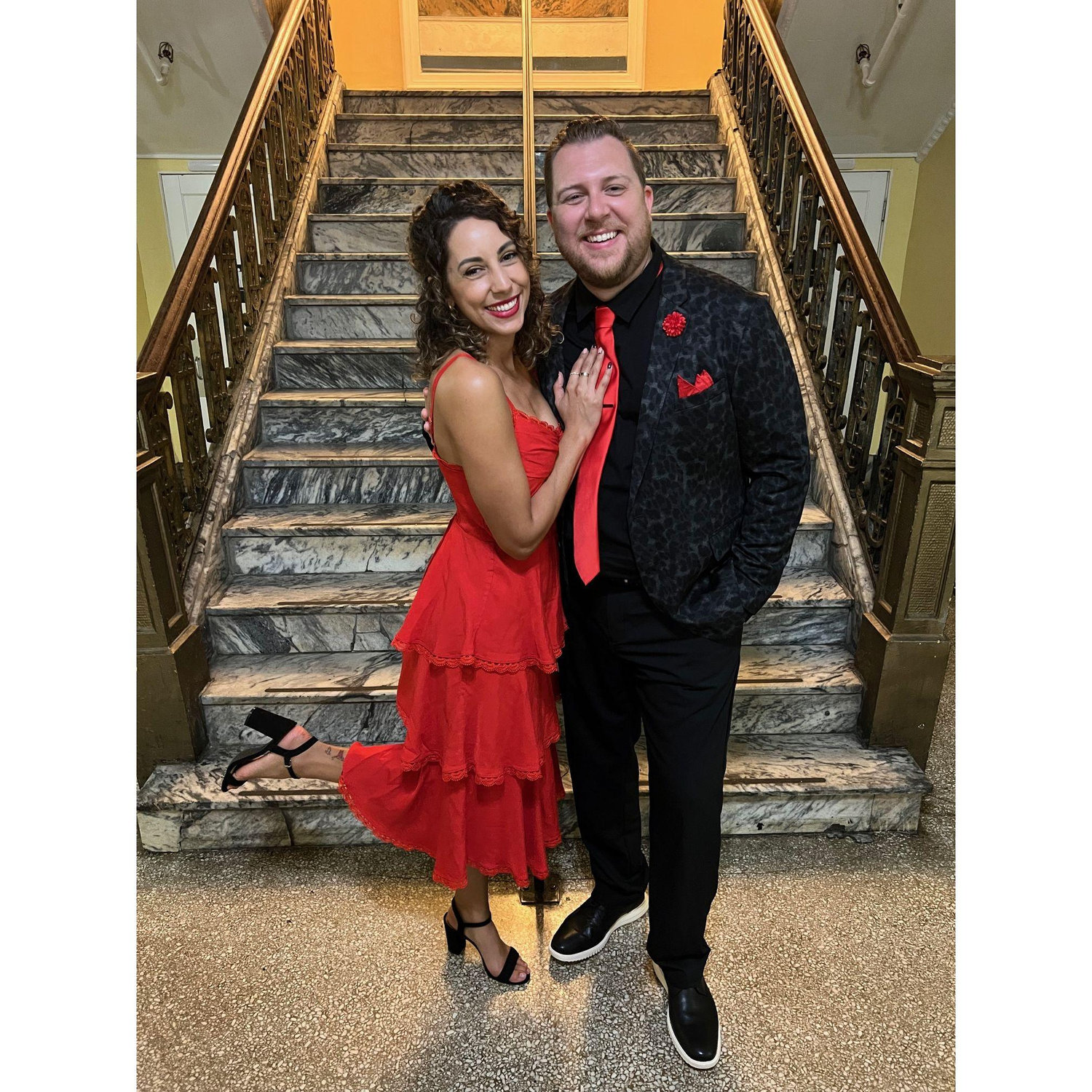 Dancing girl emoji and her date. Mike & Dayna's wedding. 11.2022