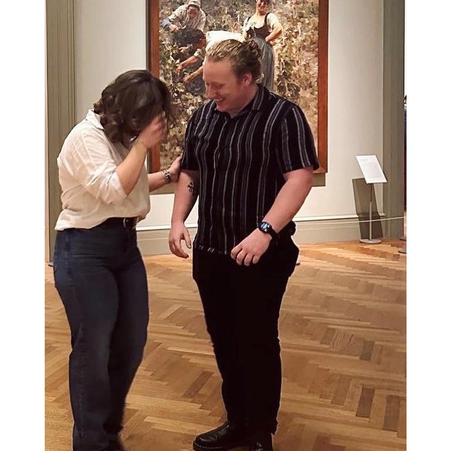 Seconds after Sean proposed at the MET!
