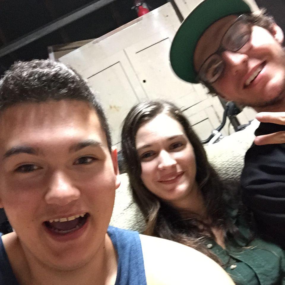 The first photo Payton and I ever took together. We're happy Simon's there, too!