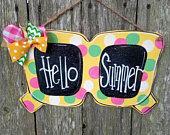 Summer door hanger, Summer decor,...