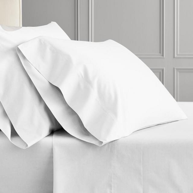 Chambers® Italian Percale Sheet Set, King, White