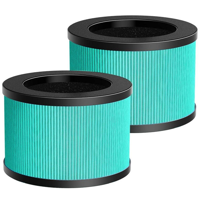 DH-JH12 MK-06 MK-01 HEPA Replacement Filter Compatible with VOOPNU DH-JH12, Tolife TZ-K1, for FreAire KN6391, for Kloudi DH-JH01, MJ012H and MJ001H Air Purifier (2 Pack Green-Pet Dander Version)