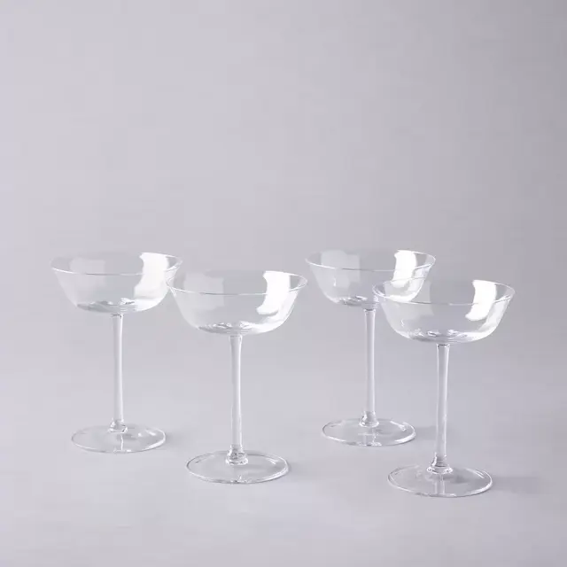 Handmade Grace Glassware by Ann Demeulemeester Coupe (Set of 4)
