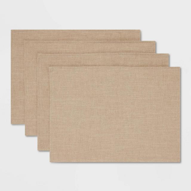 4pk Cotton and Linen Blend Napkins - Threshold™