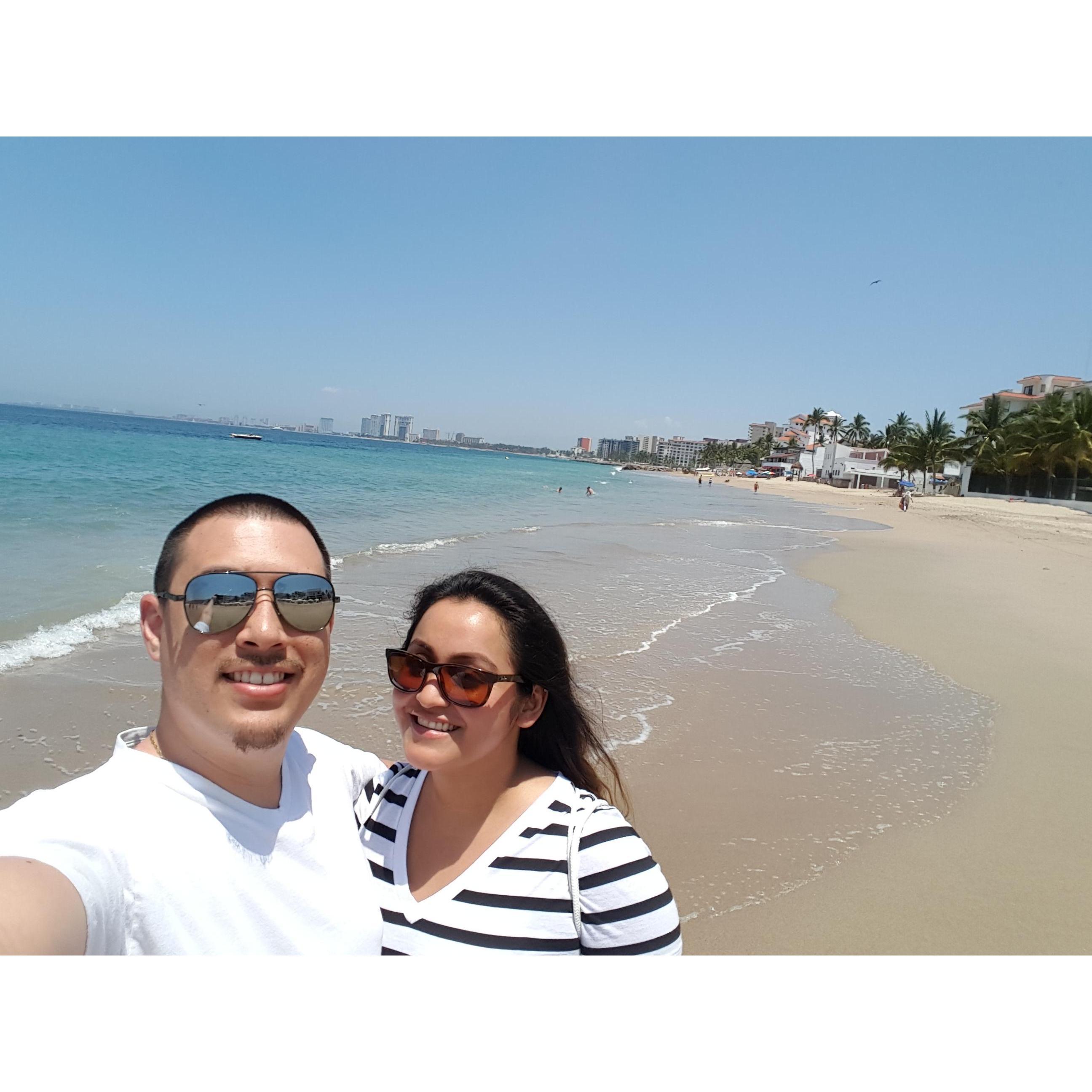 at a cool beach in Mexico