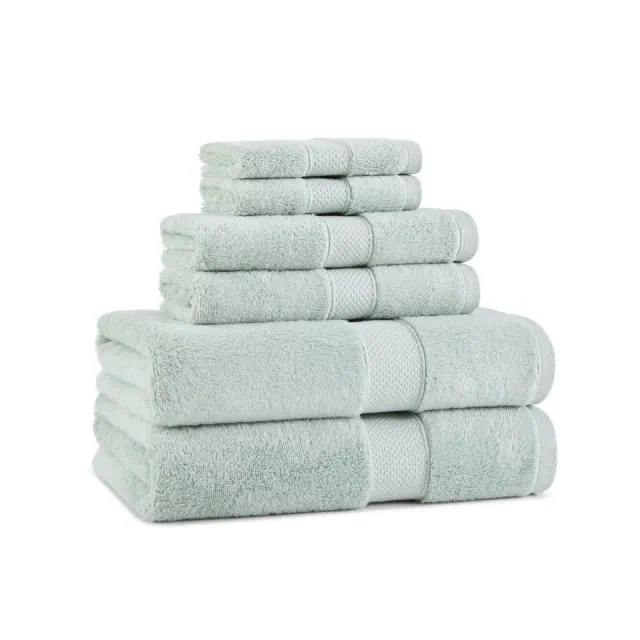 Aston & Arden Luxury Cotton 6pc Towel Set - Sage Green