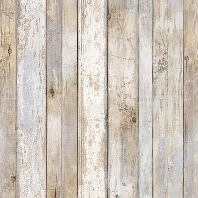 Reclaimed Wood Distressed Wood Panel Wood Grain Self-Adhesive Peel-Stick Wallpaper (VBS308)