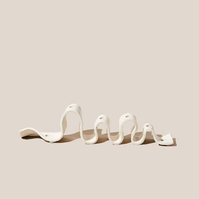Virginia Sin Collection Weylyn Candelabra Stoneware Ceramic White 21.5X5X3