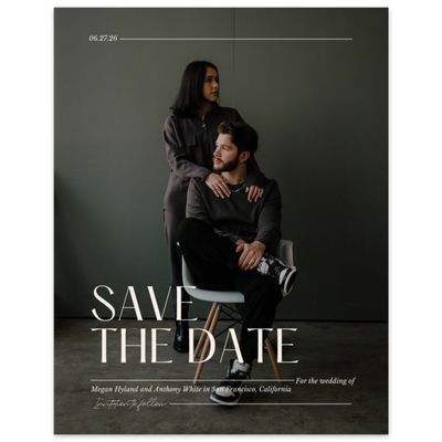 Linen, Beige Wedding Digital Save the Date - Vitoria Photo
