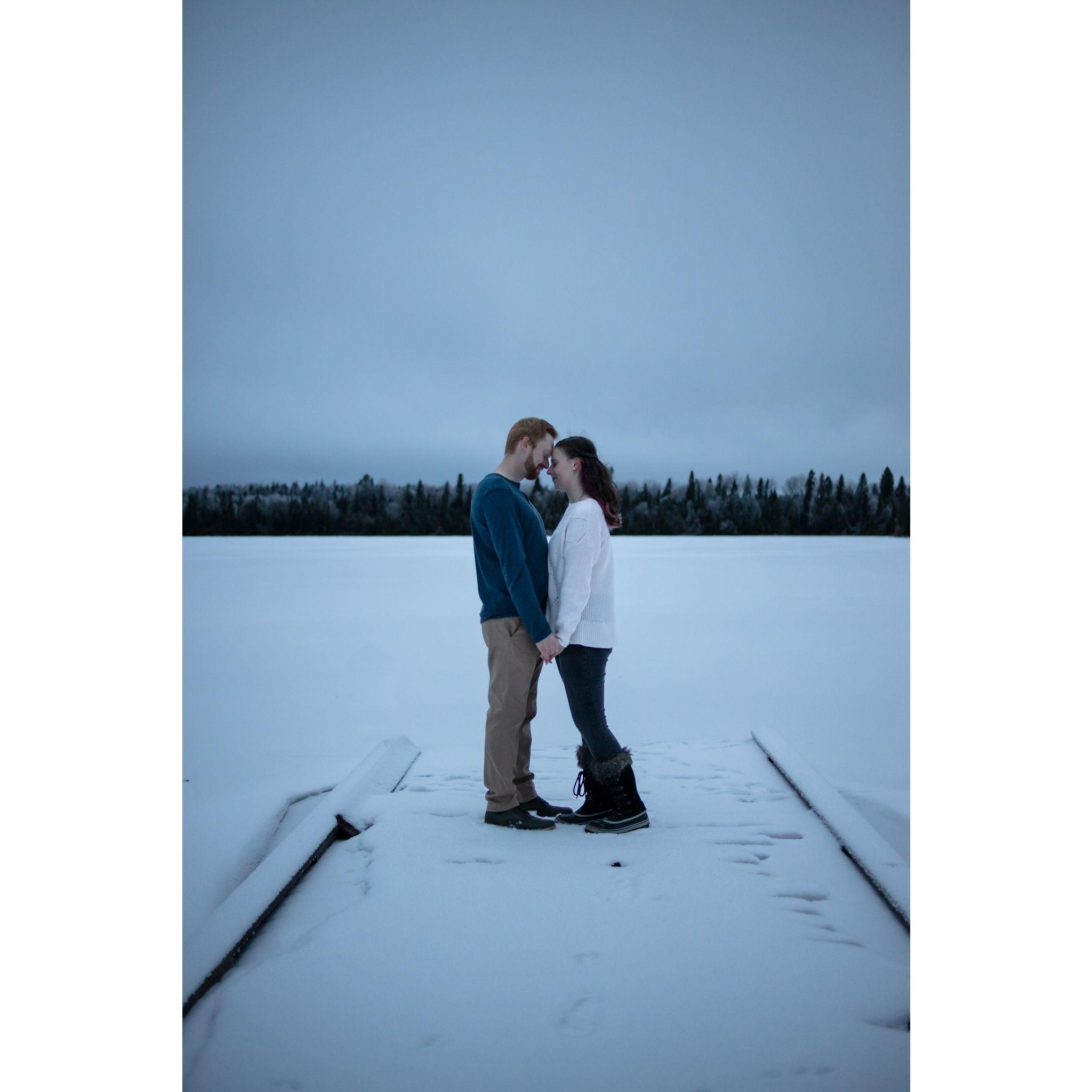 Another of our engagement photos at Camp of the Woods