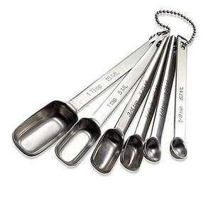 6-Piece Stainless Steel Measuring Spoon Set