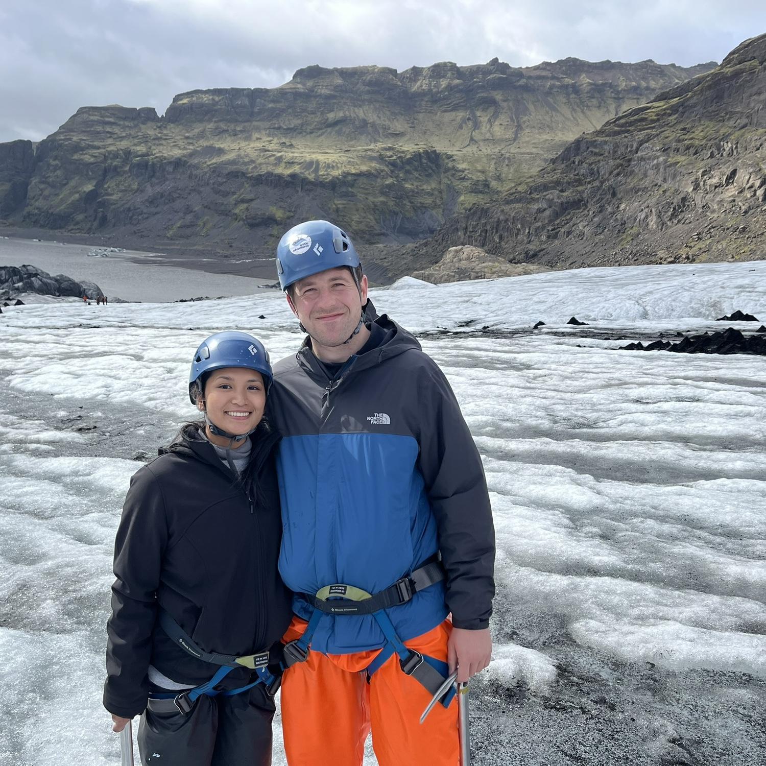 Hiked on a glacier in Iceland